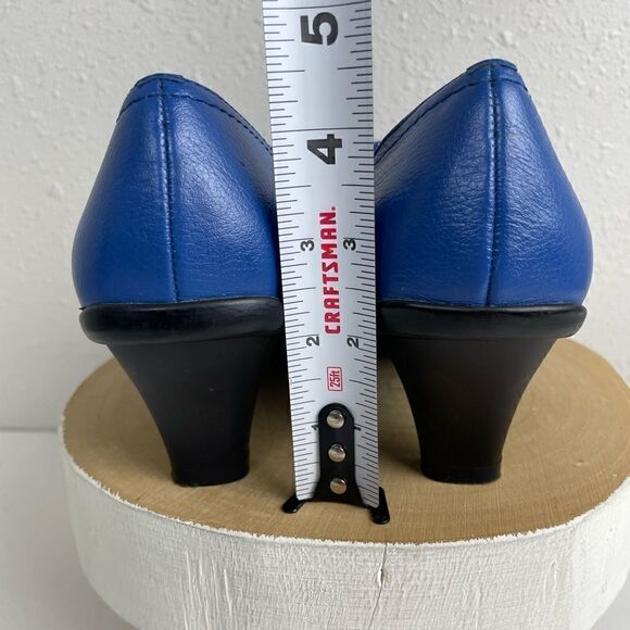 Bellini Blue Leather Heels Size 6.5M EUC - Picture 5 of 7